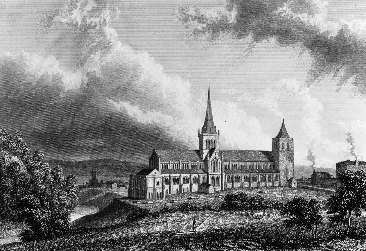 Cathédrale de Glasgow, gravée par Edward Finden, c.1830 (gravure) - William Westall