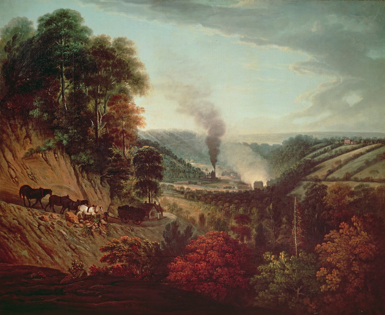 Vue matinale de Coalbrookdale, 1777 - William Williams