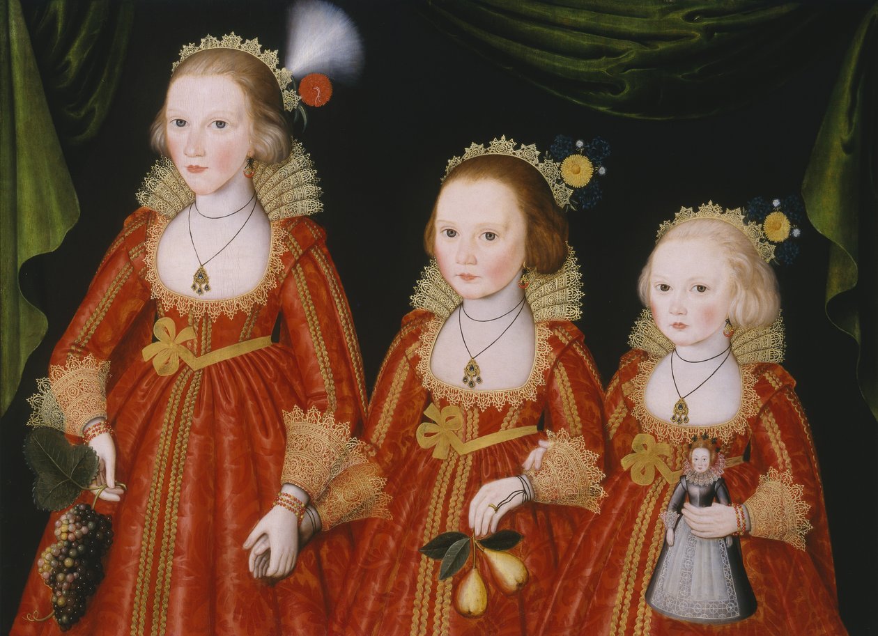 Portrait de trois filles, c.1620 - William follower of Larkin