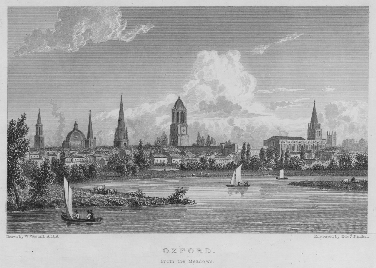 Oxford, depuis les prés - William (after) Westall