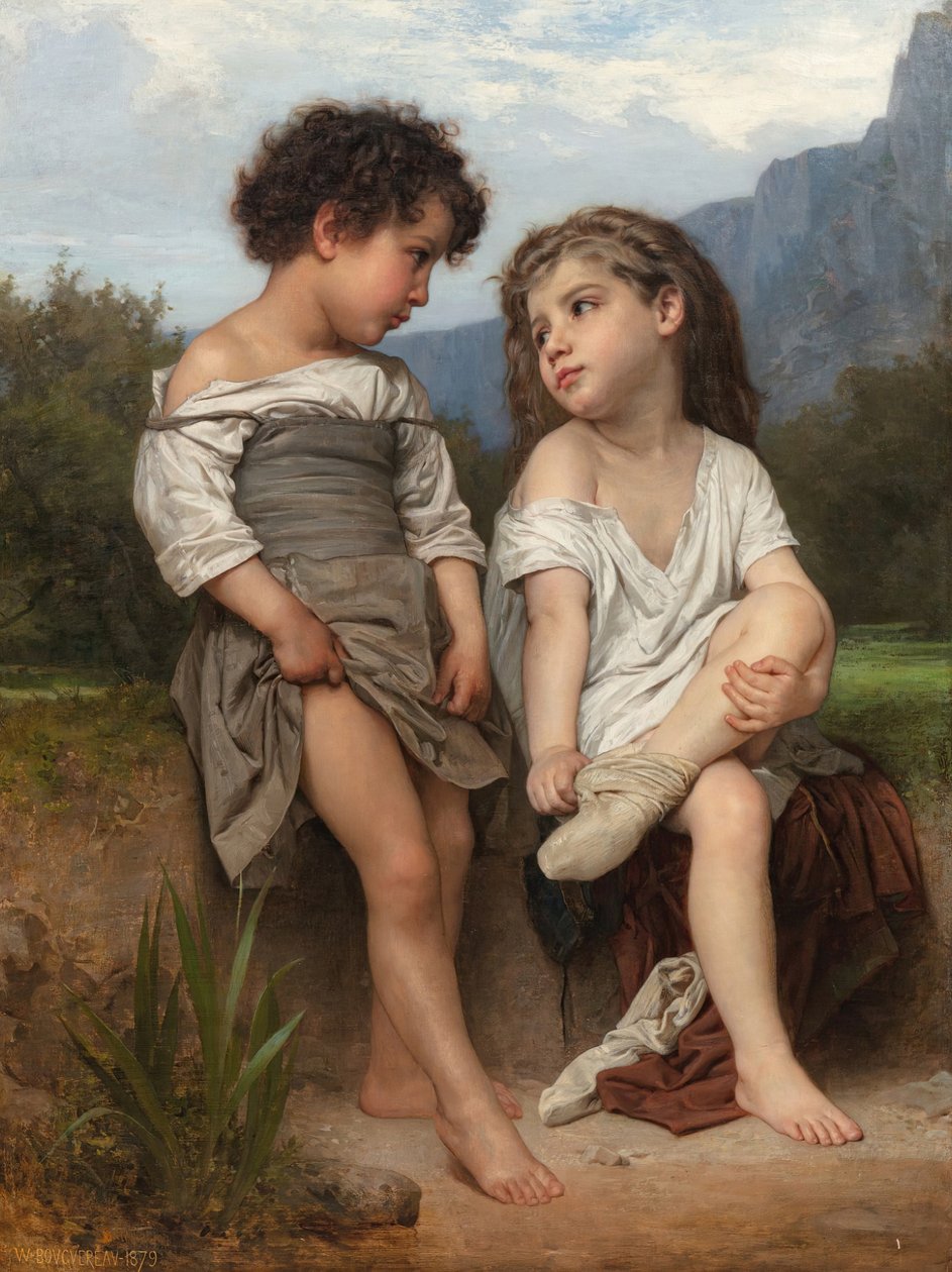 Au bord du ruisseau - William Adolphe Bouguereau
