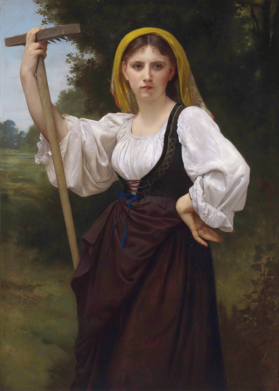 Français :  La Faneuse - William Adolphe Bouguereau