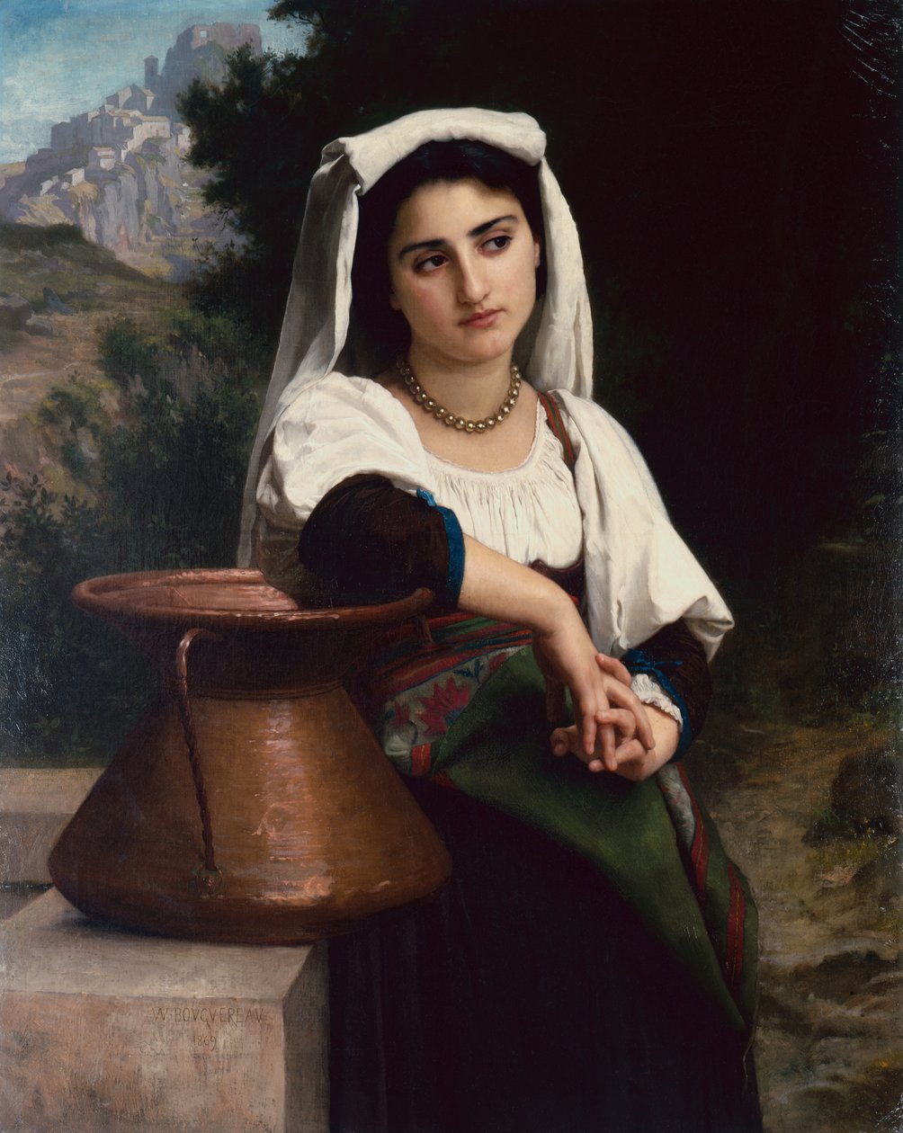 Femme italienne à la fontaine - William Adolphe Bouguereau