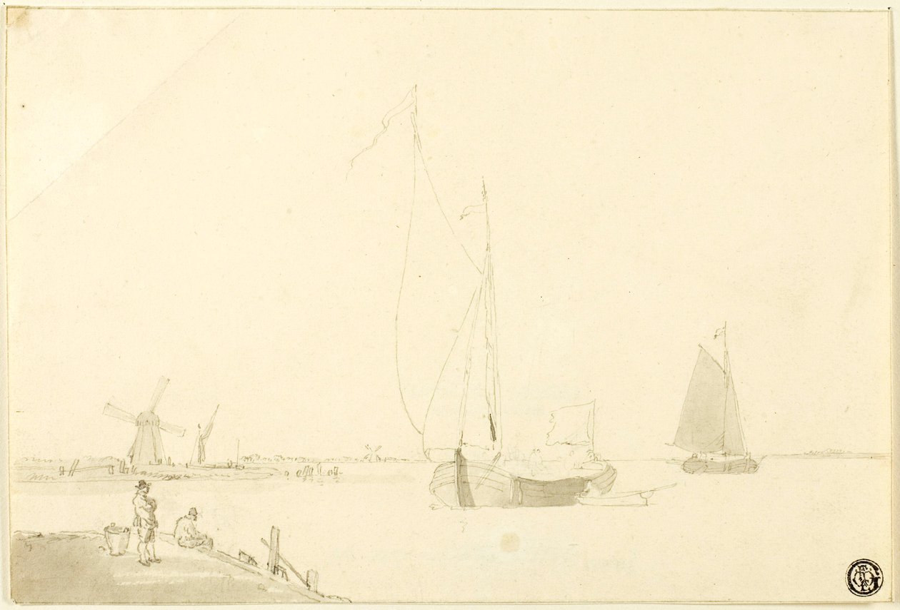 Scène de la côte néerlandaise - William Anderson