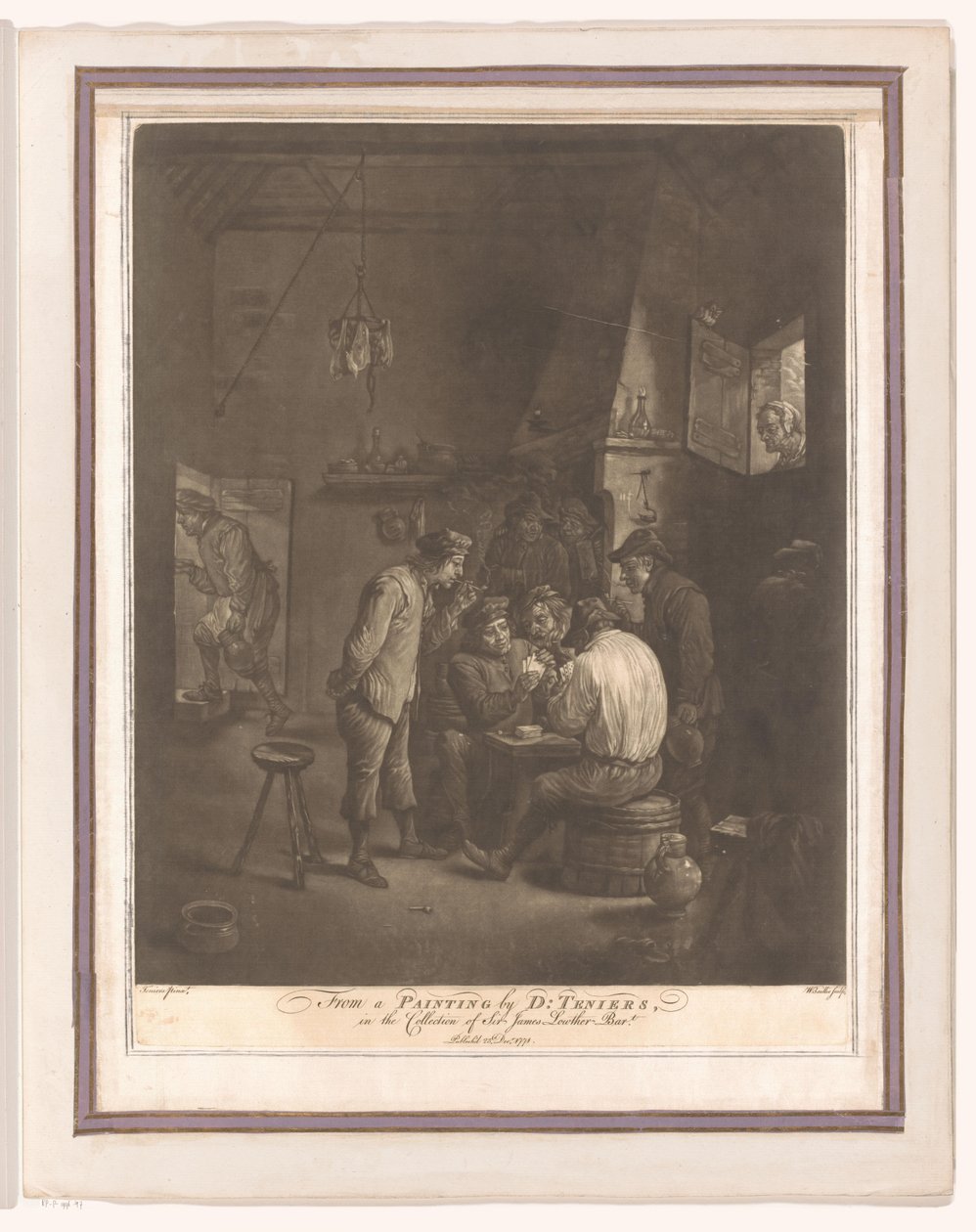 Paysans jouant aux cartes dans une auberge - William Baillie