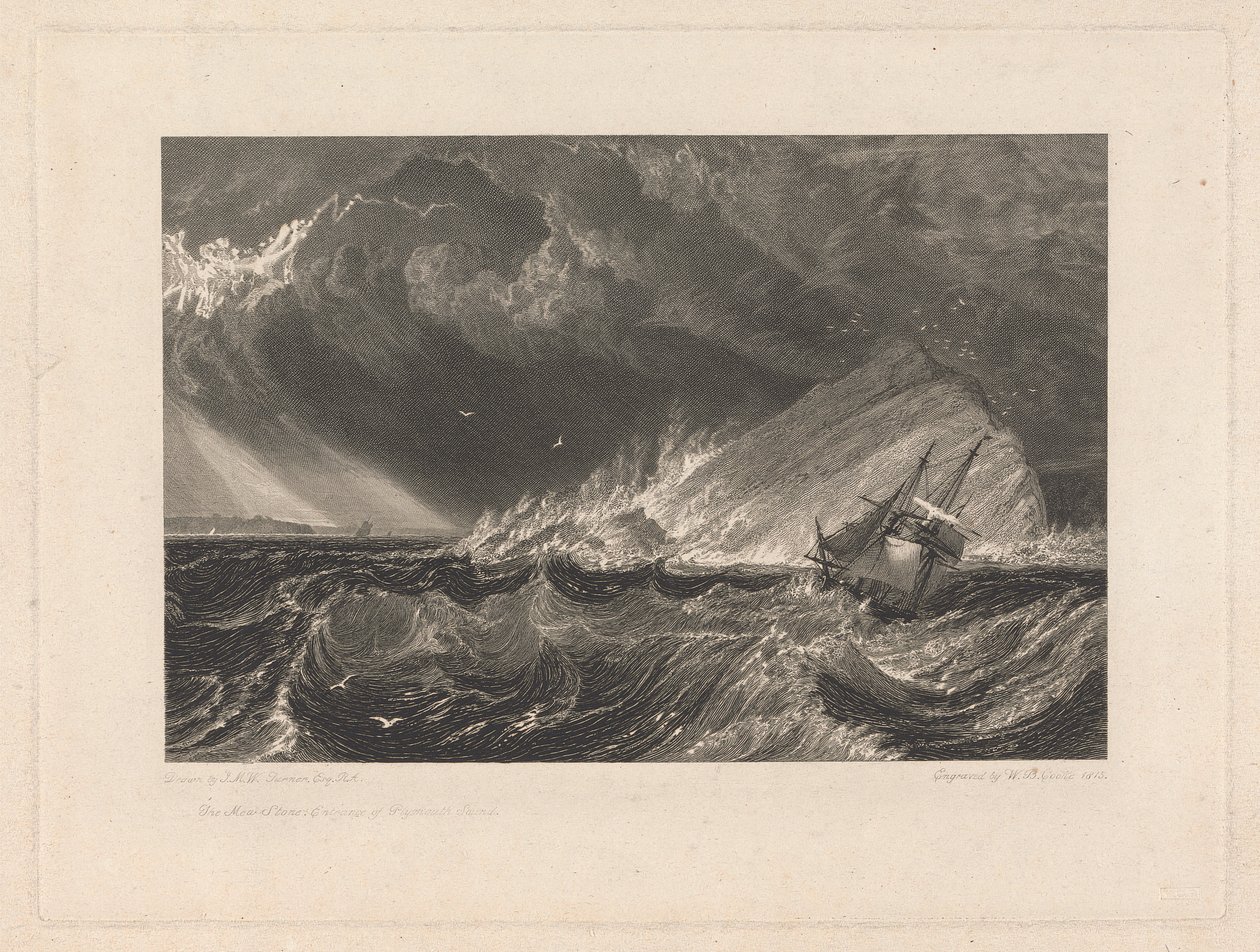 La Mewstone, Entrée du Plymouth Sound - William Bernard Cooke