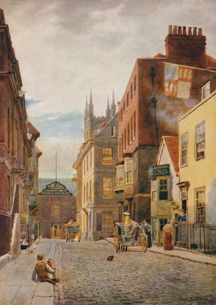 Church Street, vue vers le sud, vers 1900 - William Biscombe Gardner