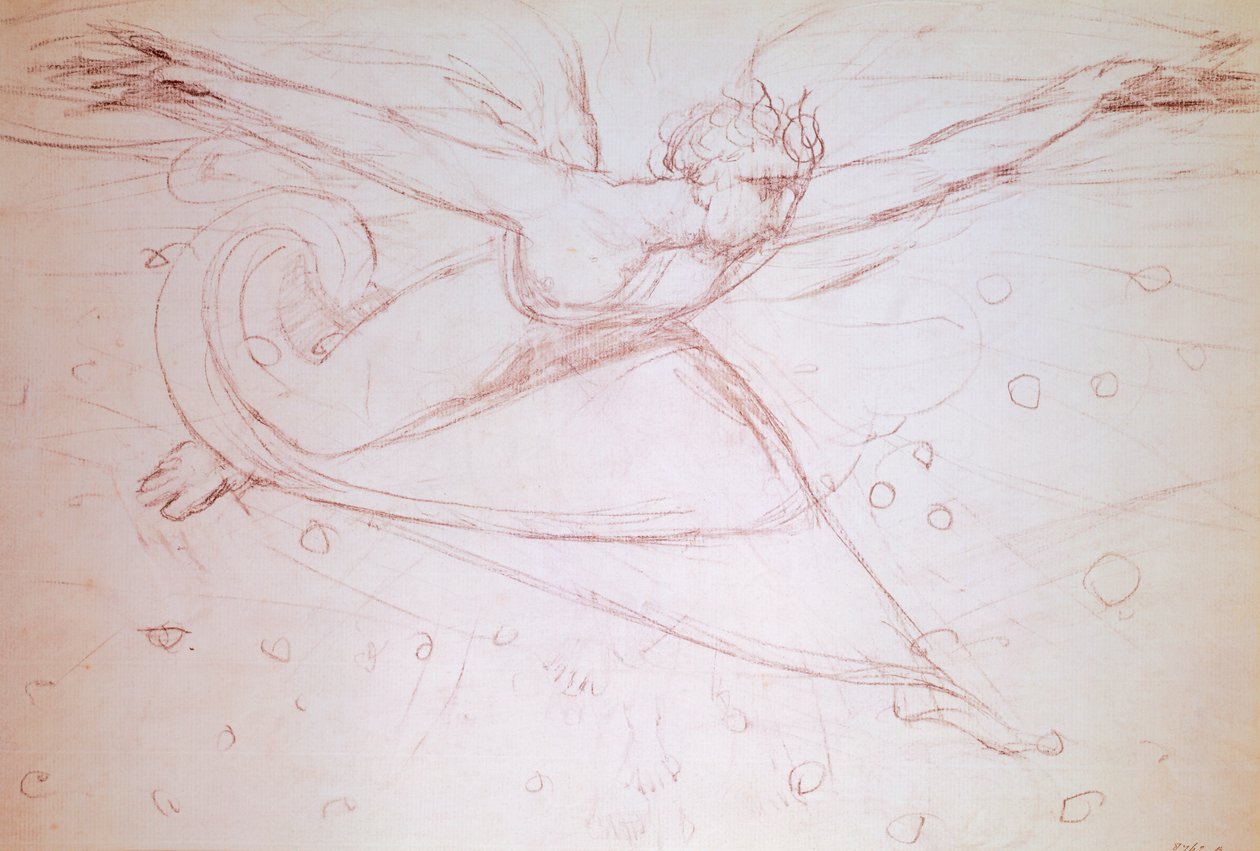Ange marchant, dessin par William Blake (1757-1827) - William Blake
