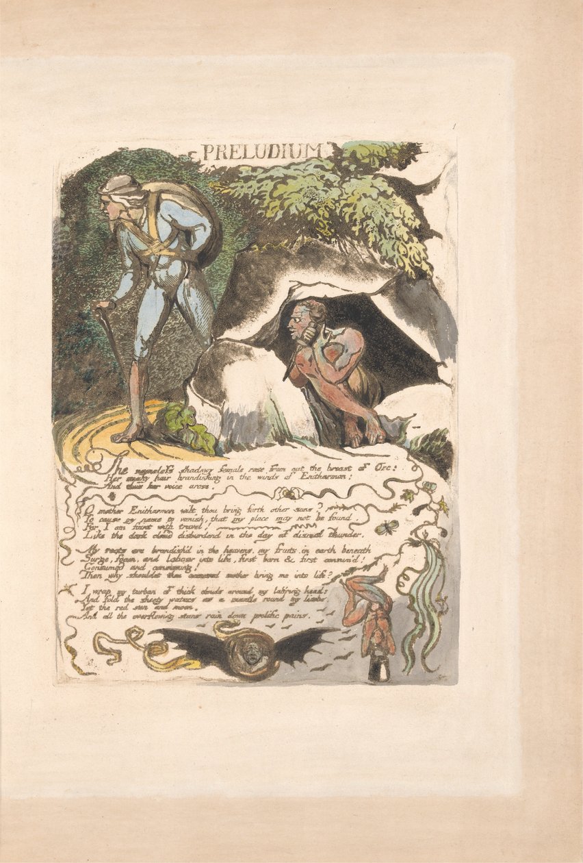 Europe. Une Prophétie, Planche 3, Prélude - William Blake