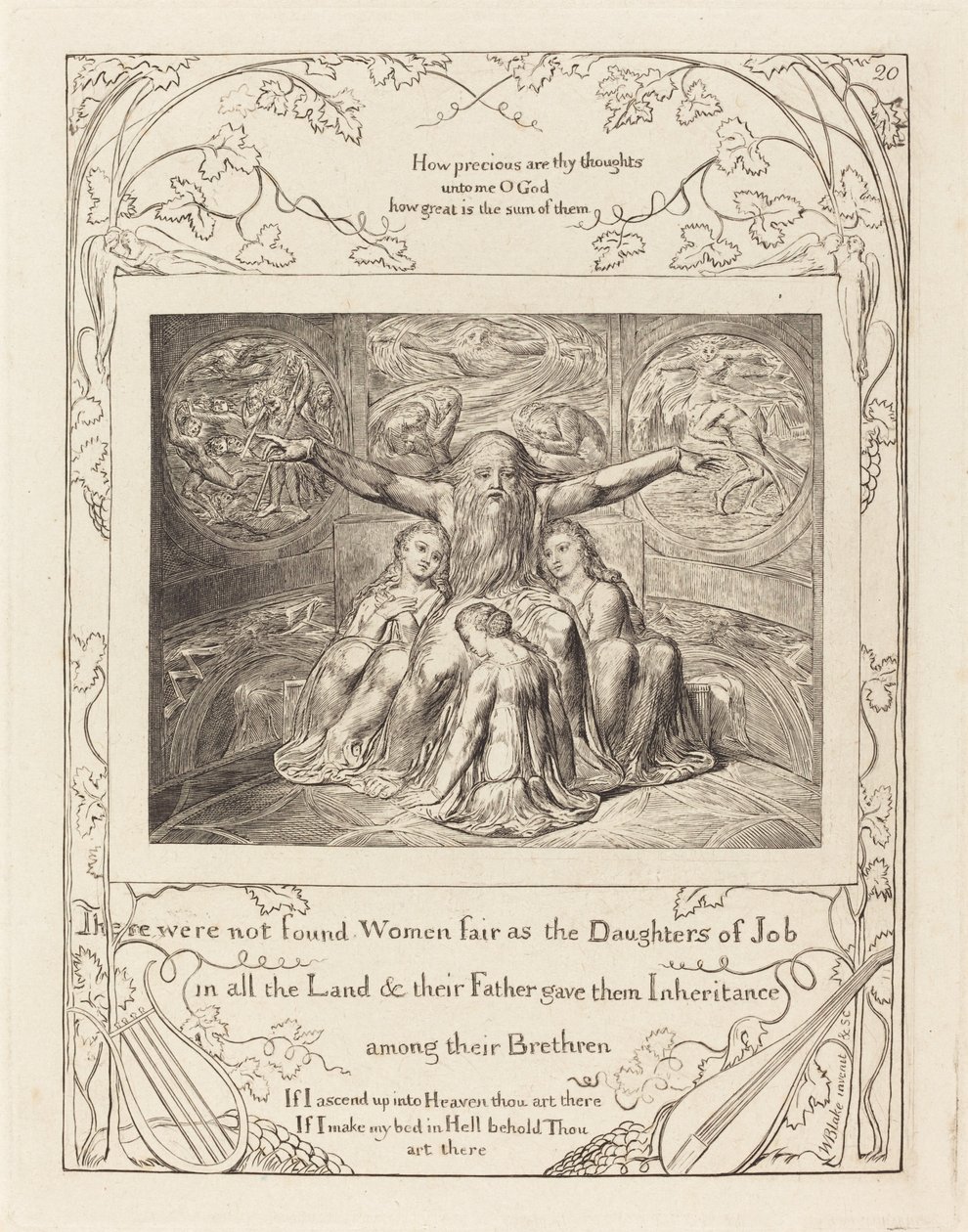 Job et ses Filles, 1825 - William Blake