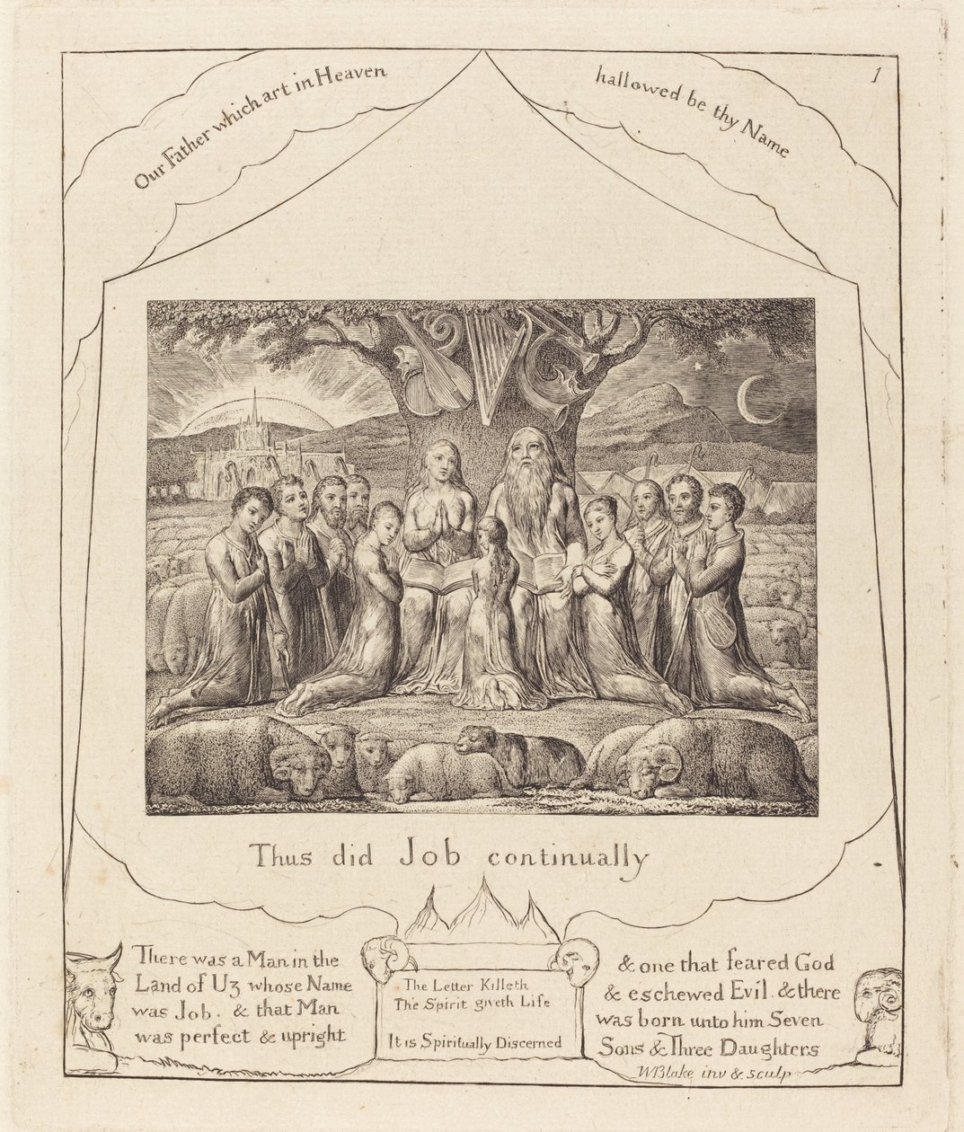Job et sa famille - William Blake