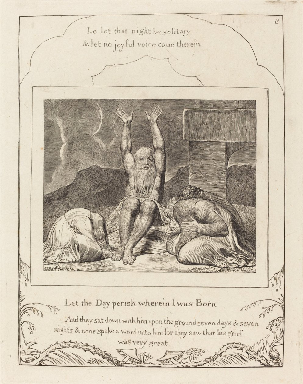 Le désespoir de Job, 1825 - William Blake