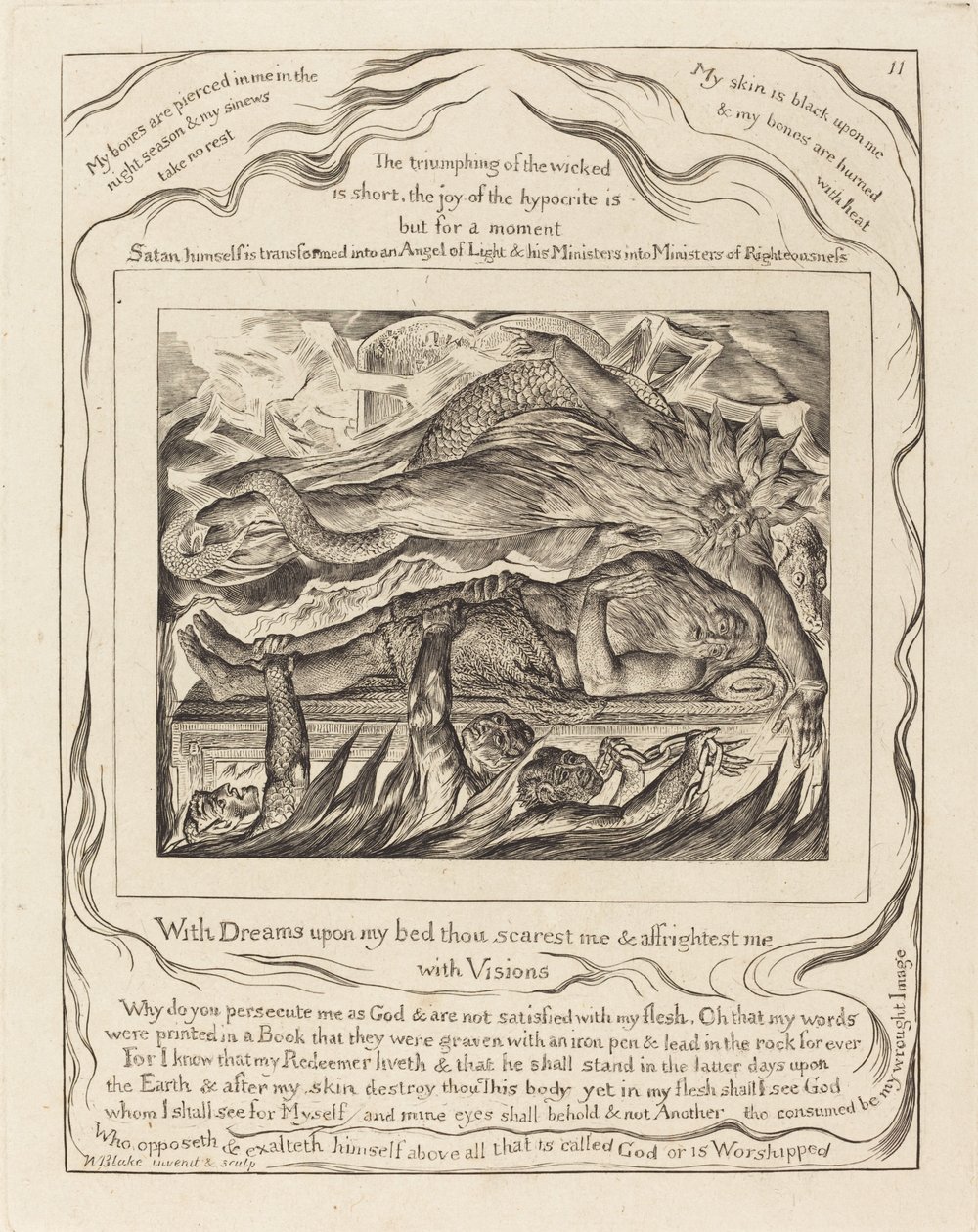 Les mauvais rêves de Job - William Blake