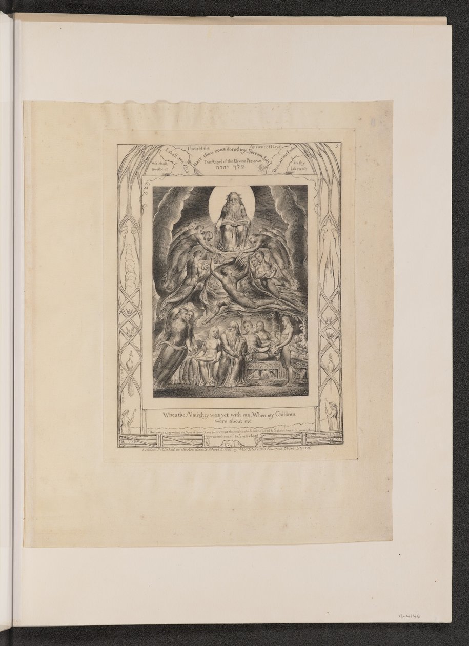 Satan devant le trône de Dieu - William Blake
