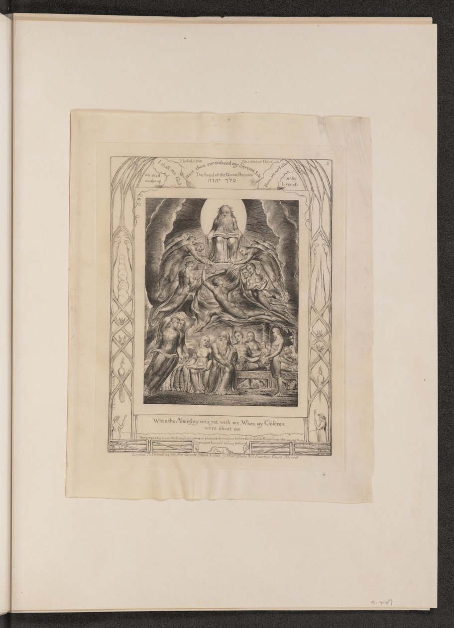 Satan devant le trône de Dieu - William Blake