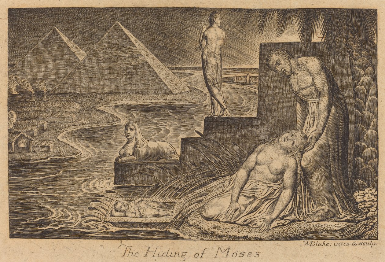 La cachette de Moïse - William Blake