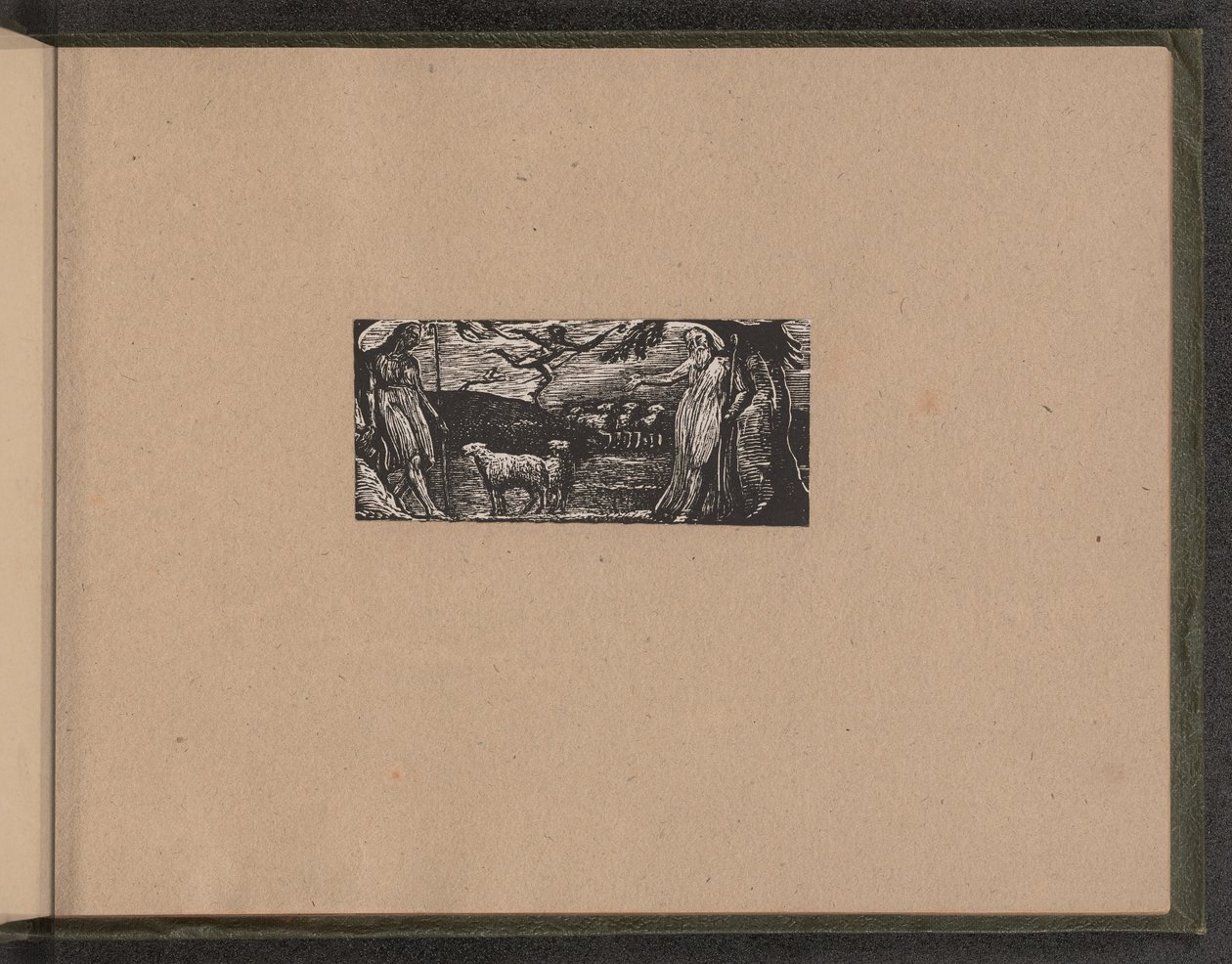 Thenot réprimande Colinet, Lightfoot en arrière-plan - William Blake