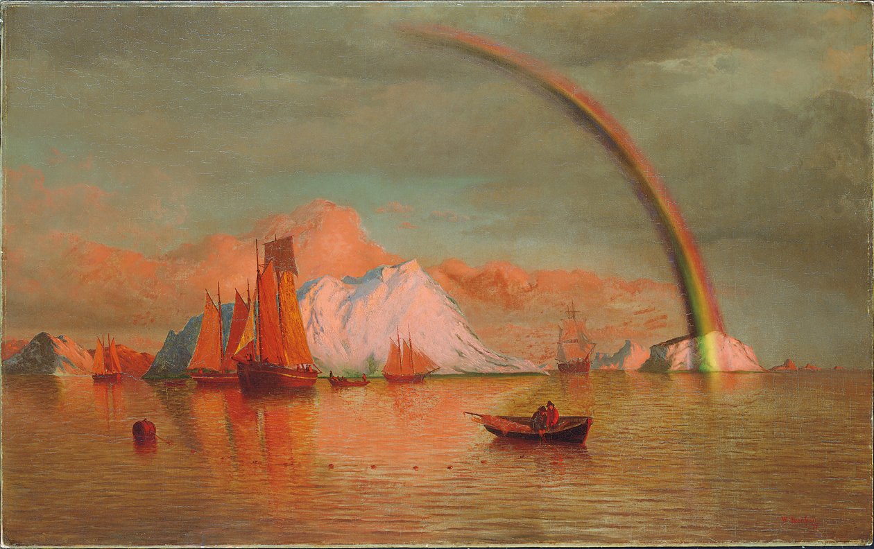 Coucher de soleil arctique avec arc-en-ciel - William Bradford