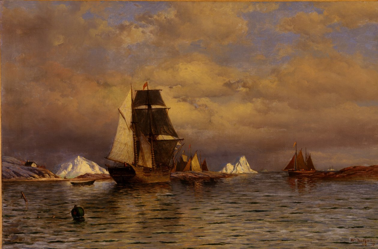 Vue du port de Battle Harbor - William Bradford