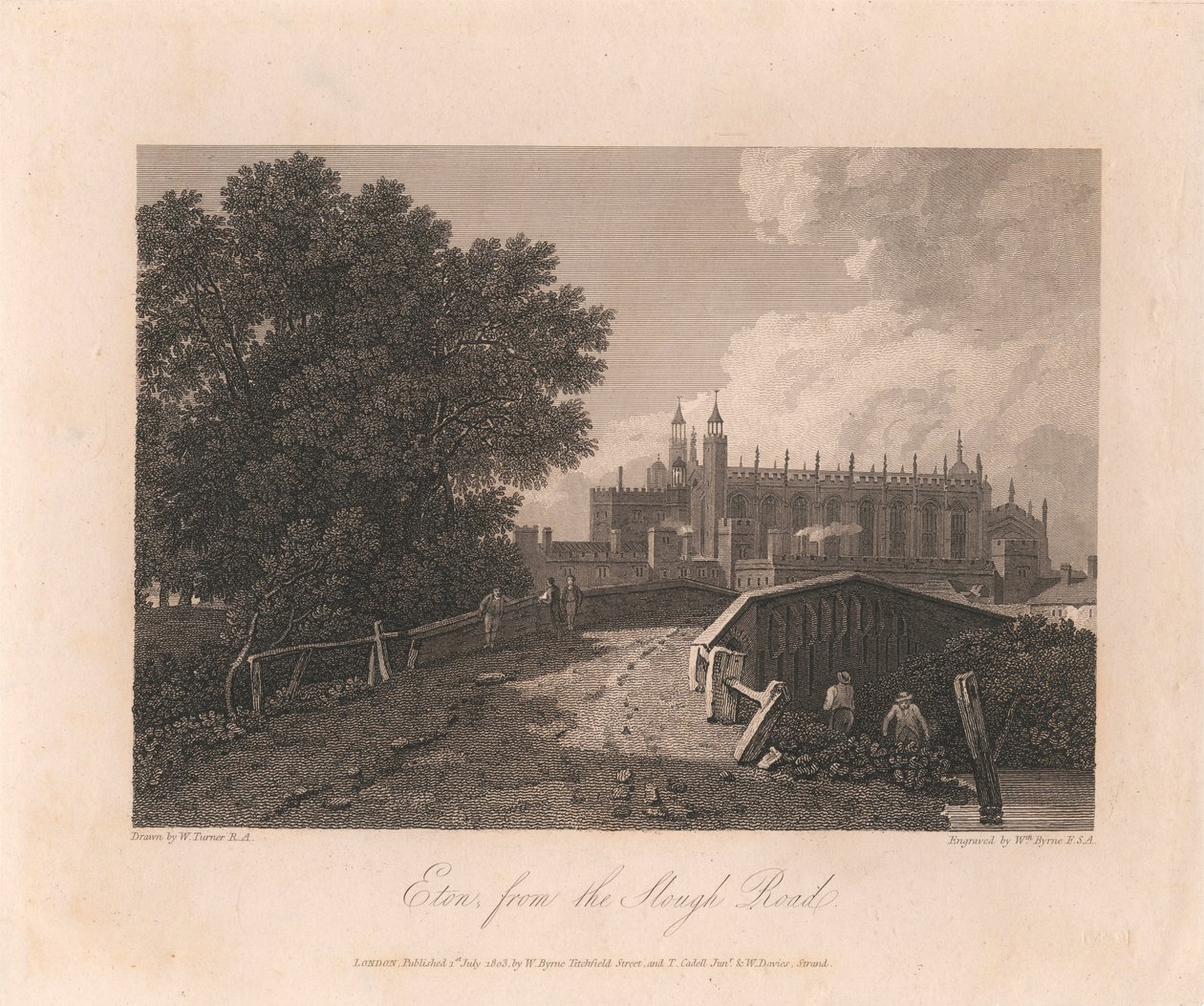 Eton, depuis la route de Slough - William Byrne
