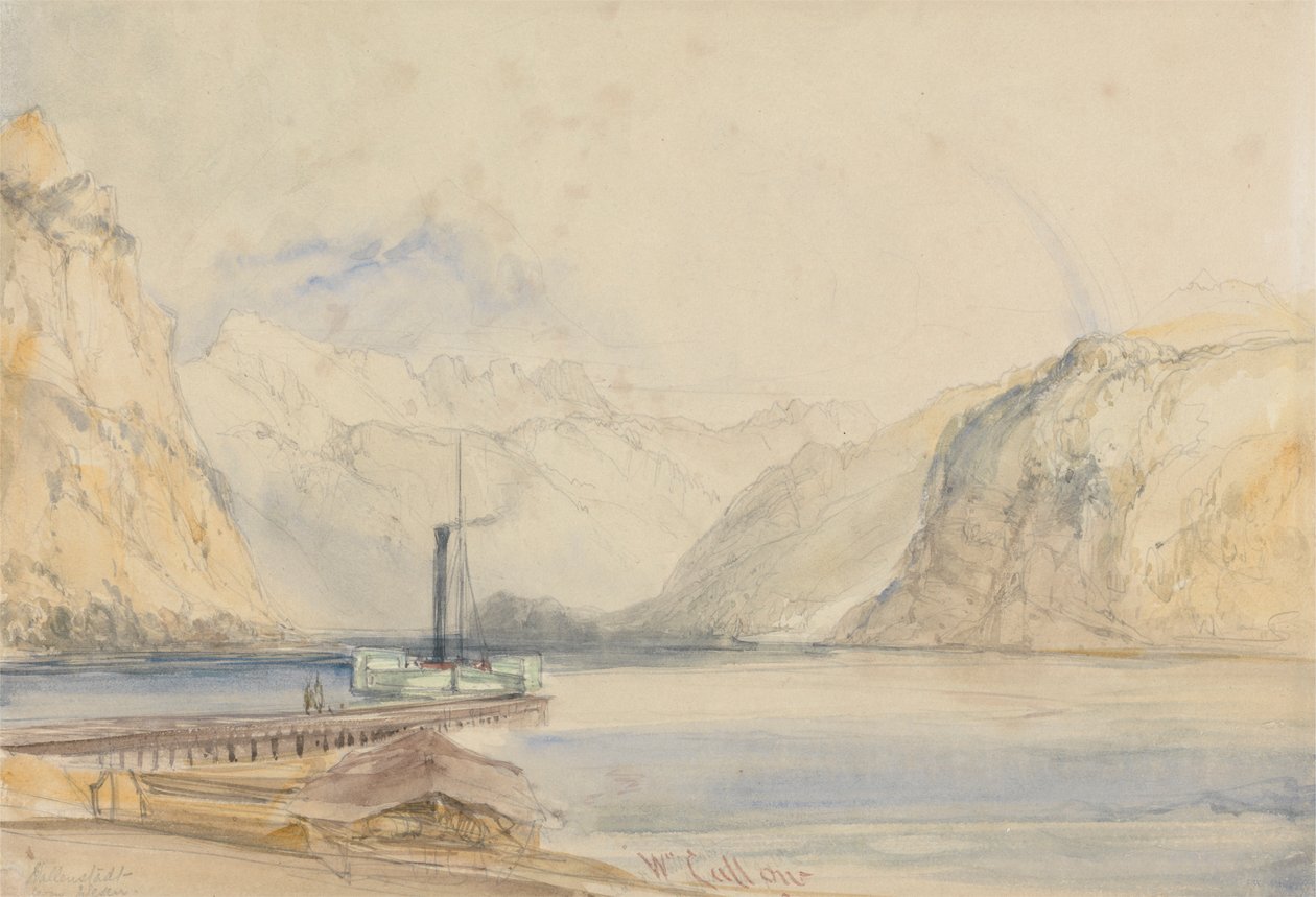 Wallenstadt depuis Wesen, Suisse - William Callow