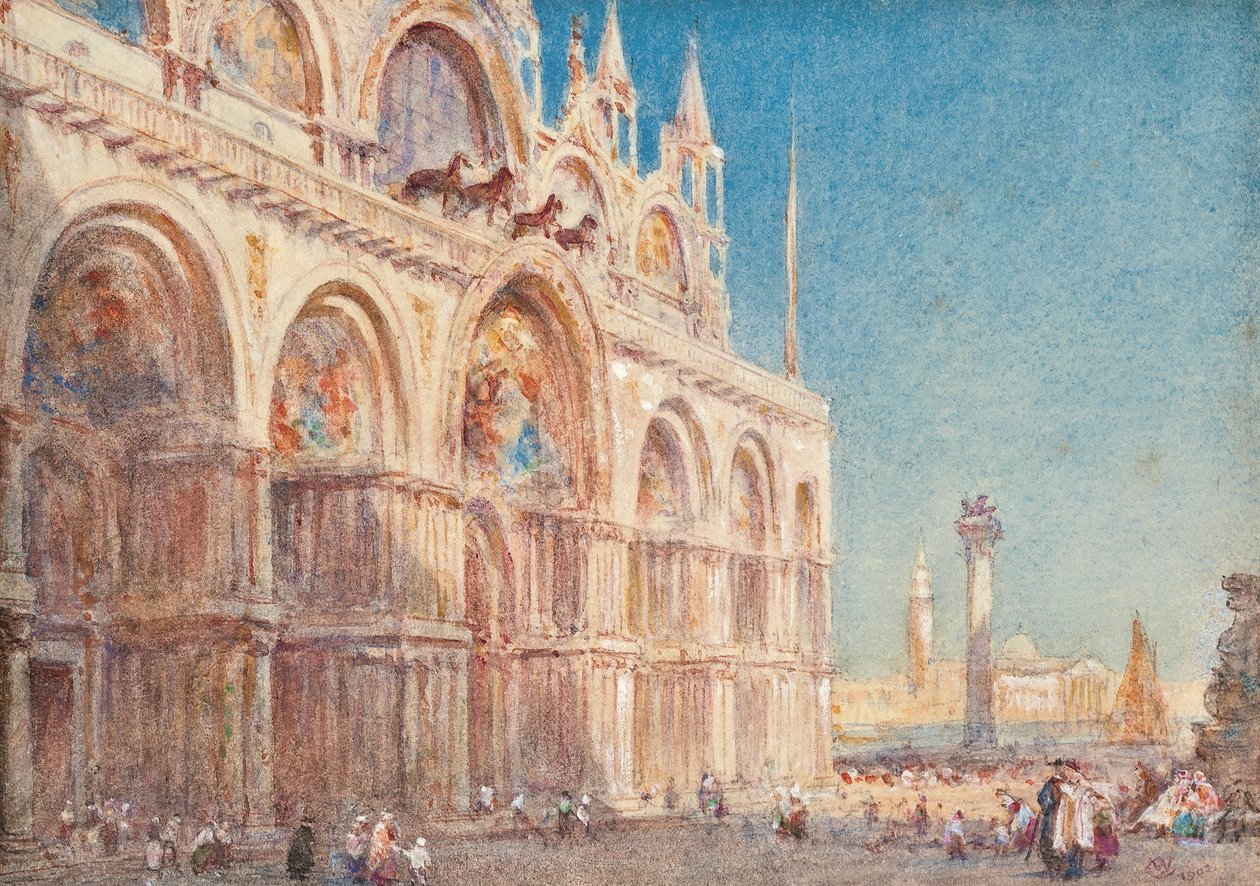 Vue de la cathédrale Saint-Marc, Venise - William Collingwood
