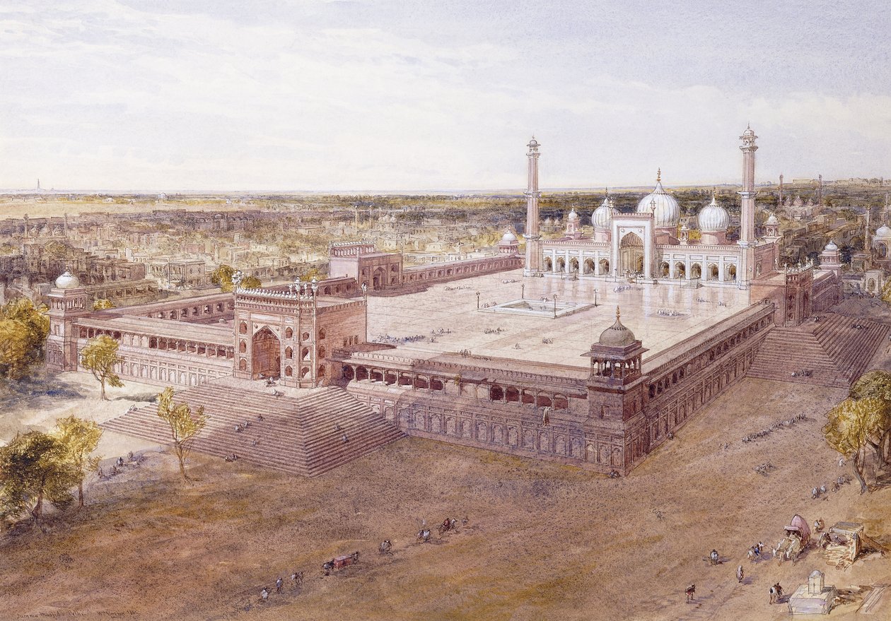 La mosquée Jami, Delhi, 1864 - William Crimea Simpson