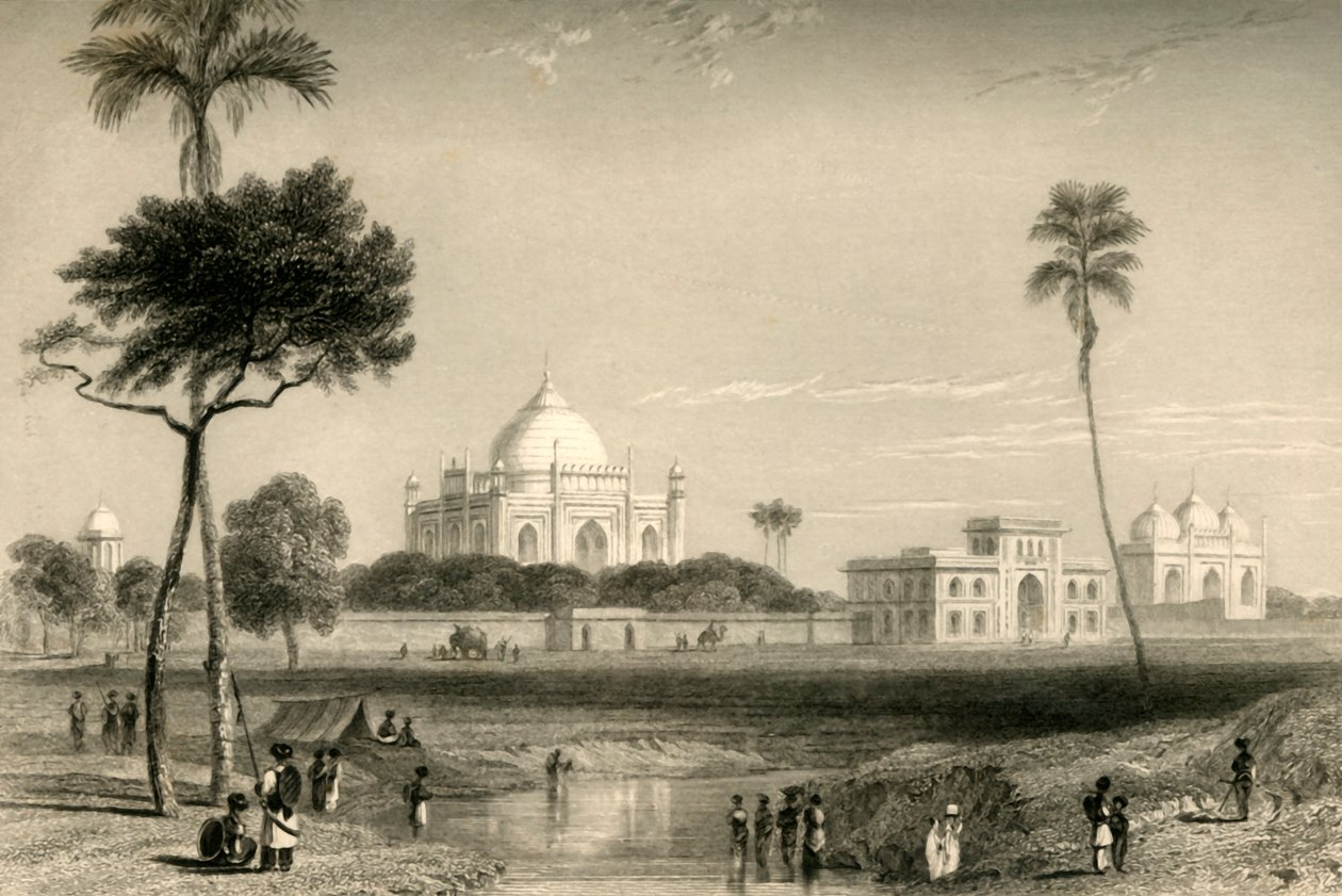 Mausolée de Sufter Jung, Delhi, 1835 - William Daniell