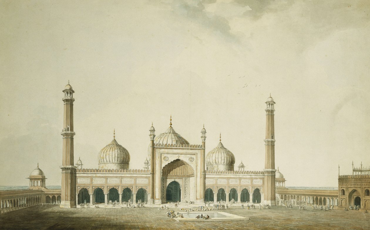 La mosquée Jama, Delhi - William Daniell