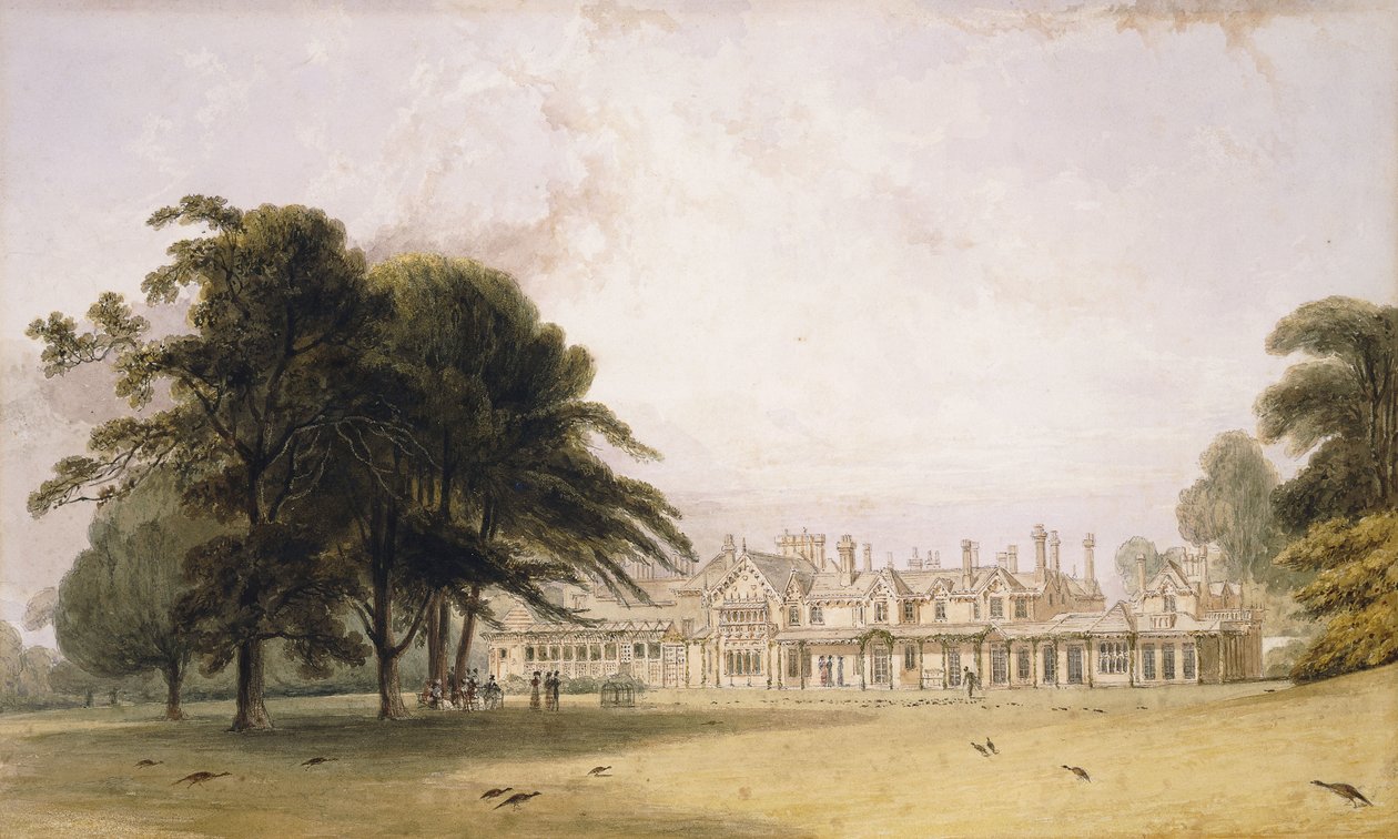 Le pavillon royal, parc de Windsor - William Daniell