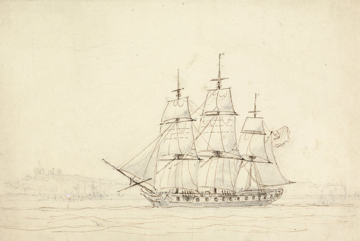 Navire à trois mâts - William Daniell