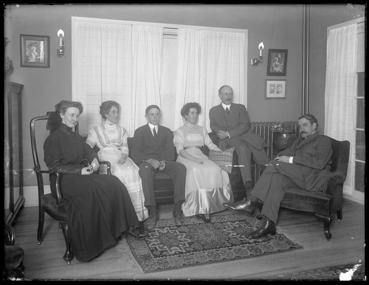 Portrait de groupe de la famille Quinn, vers 1911-12 - William Davis Hassler