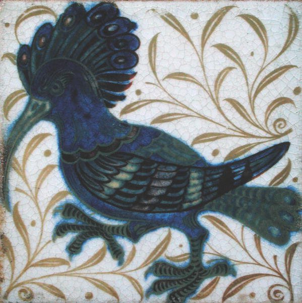 Carreau avec motif de colibri - William de Morgan