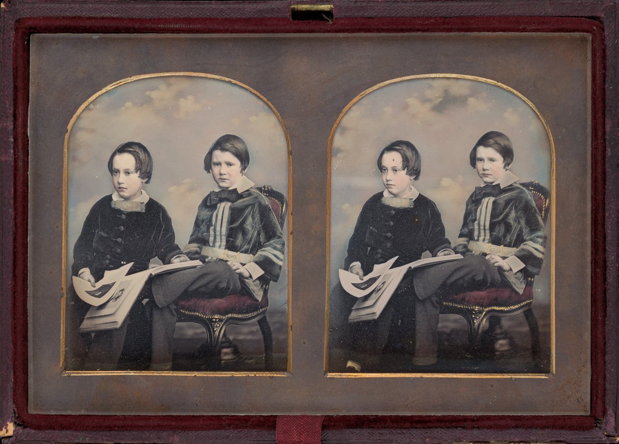 Portrait de Deux Garçons - William Edward Kilburn