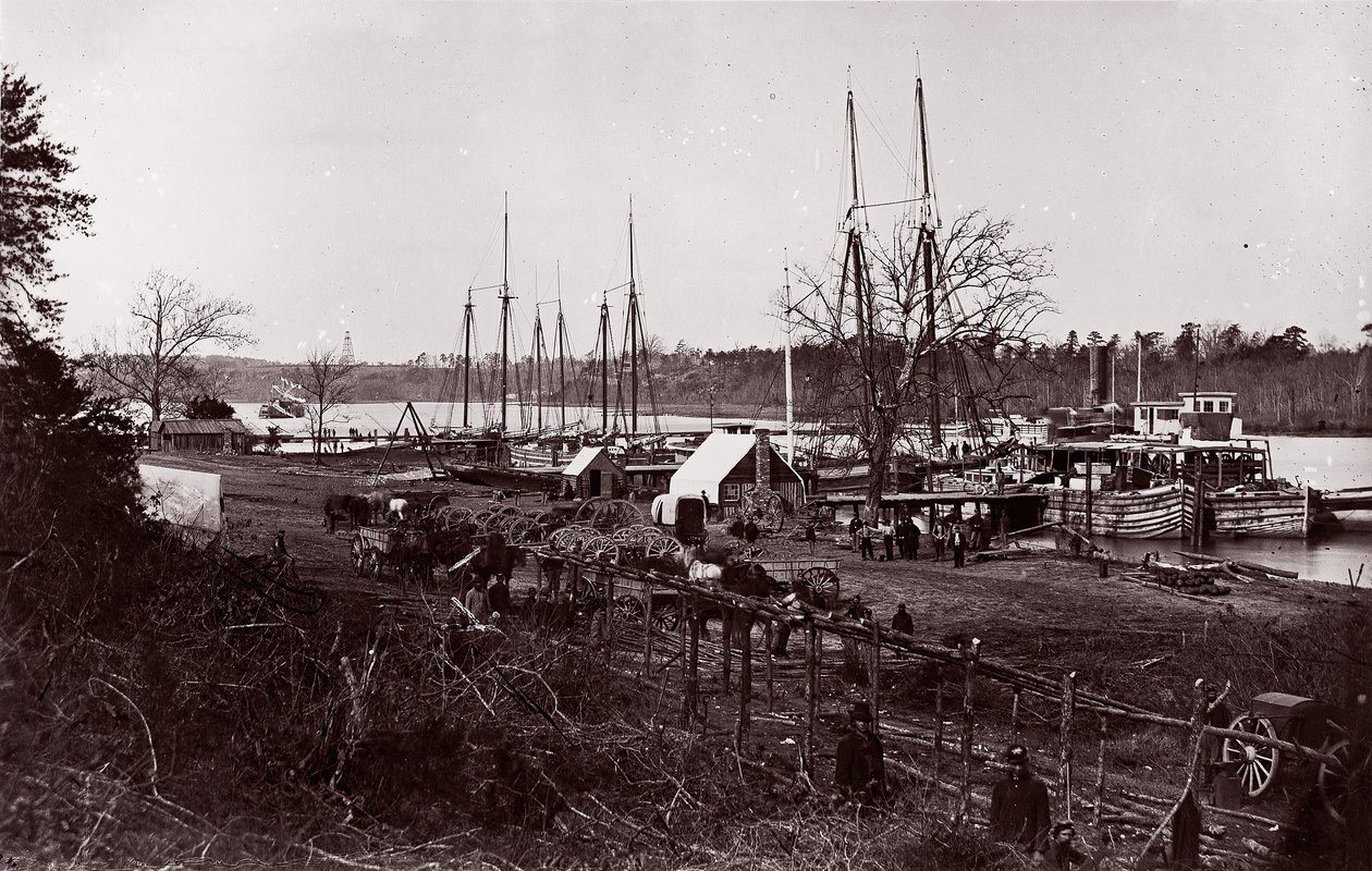 Broadway Landing, rivière Appomattox, 1864 - William Frank Browne