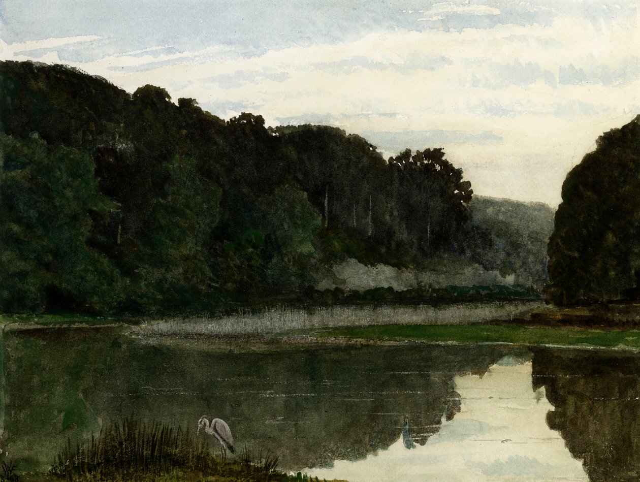 Paysage avec héron, 1868 - William Frederick Yeames