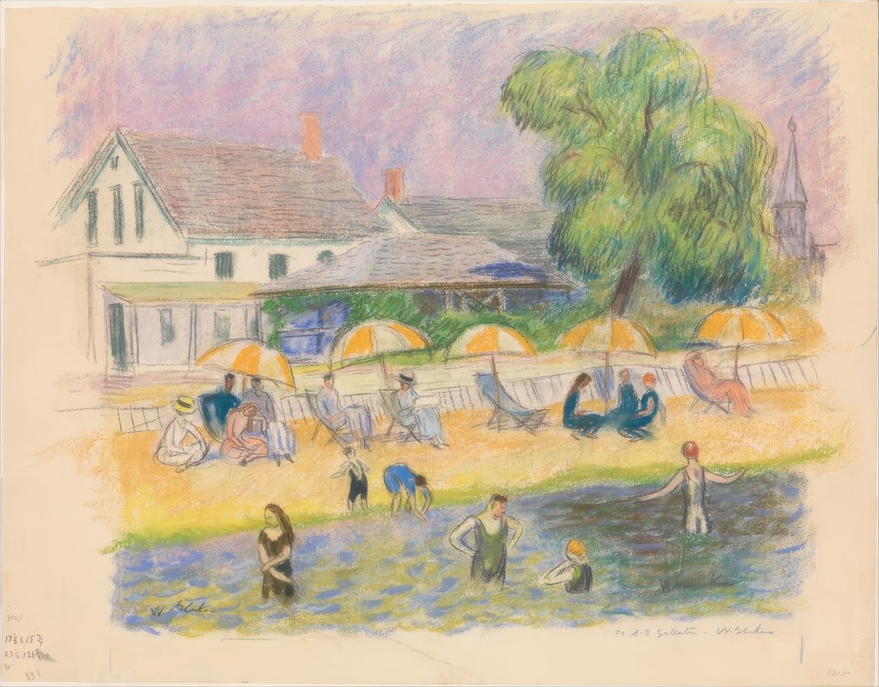 Scène de plage - William Glackens