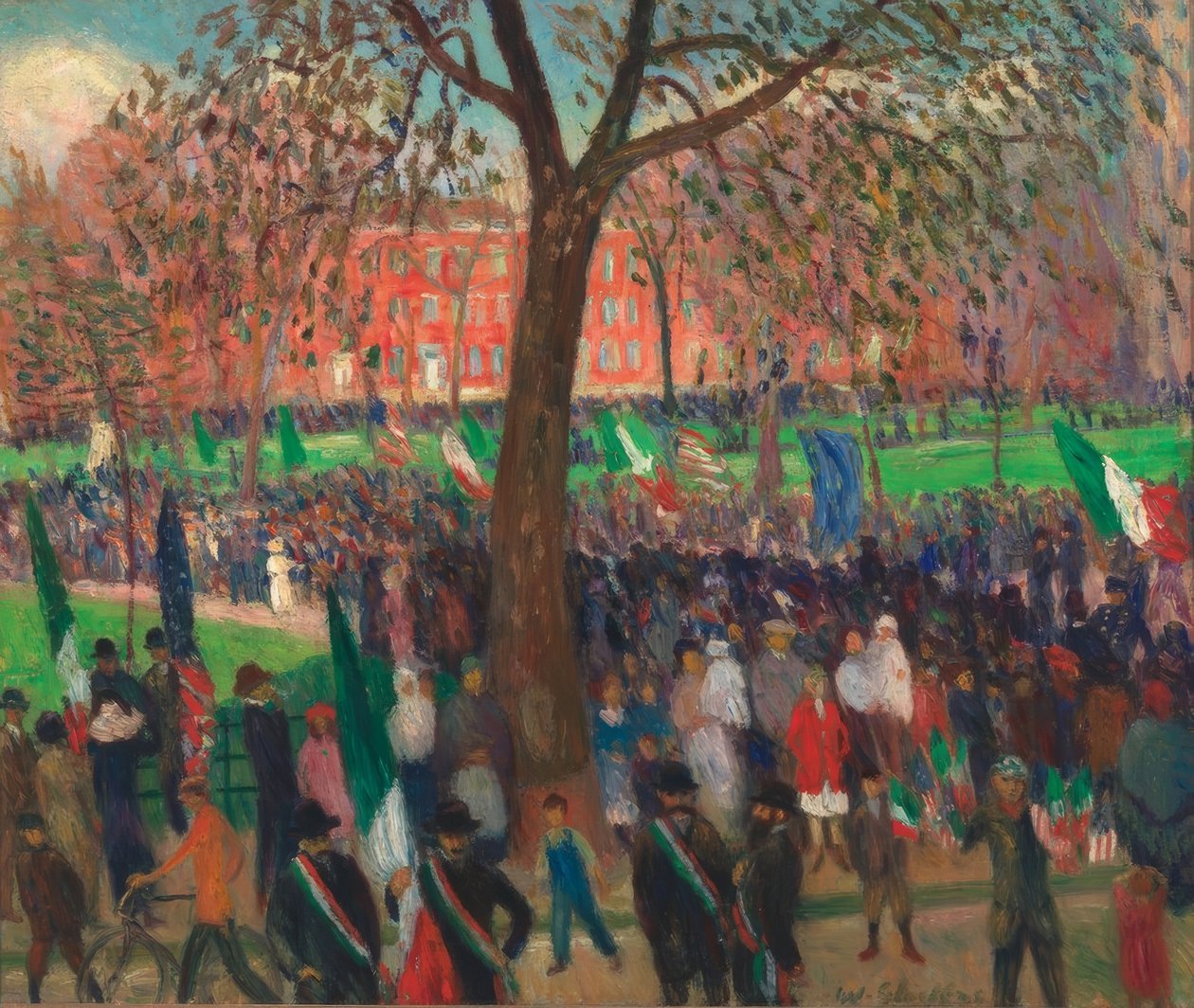 Parade, Washington Square - William Glackens