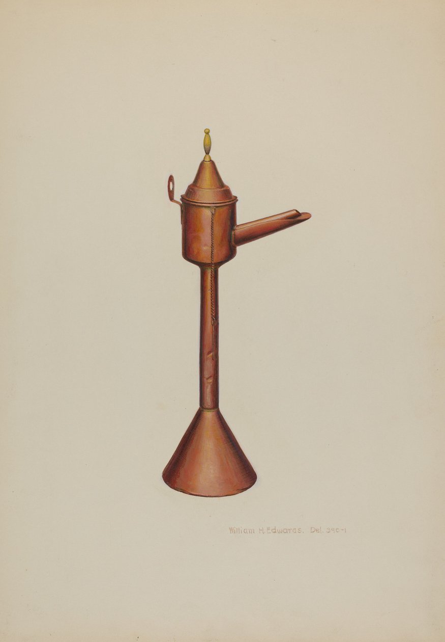 Lampe à Huile de Baleine, vers 1938 - William H Edwards
