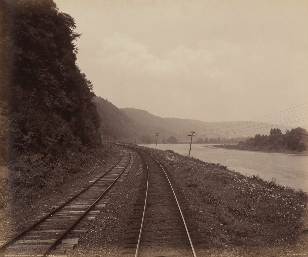 Courbe de Hemlock Run, près de Towanda - William H. Rau