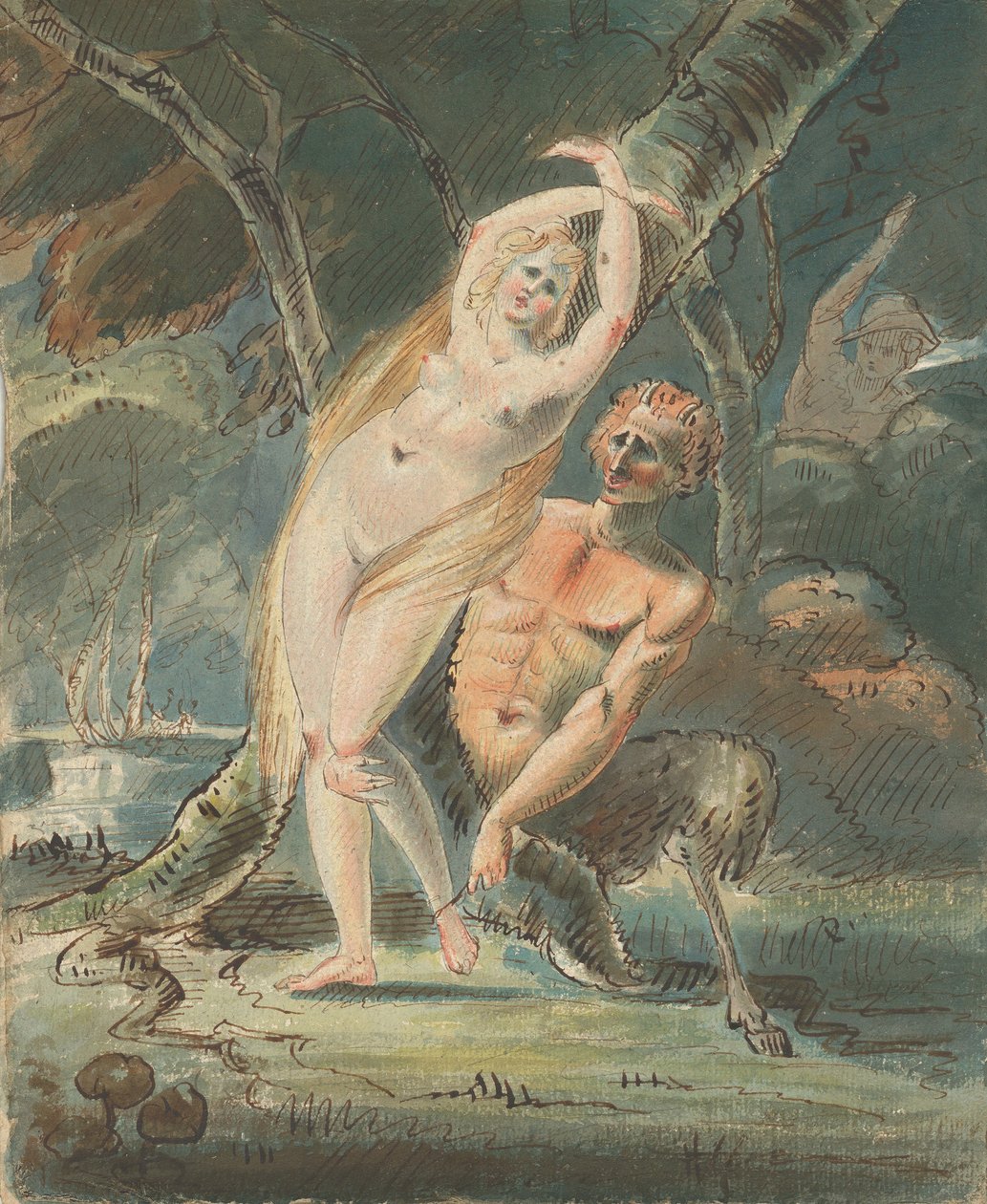 Amymone avec un satyre lubrique, 1770-80 - William Hamilton