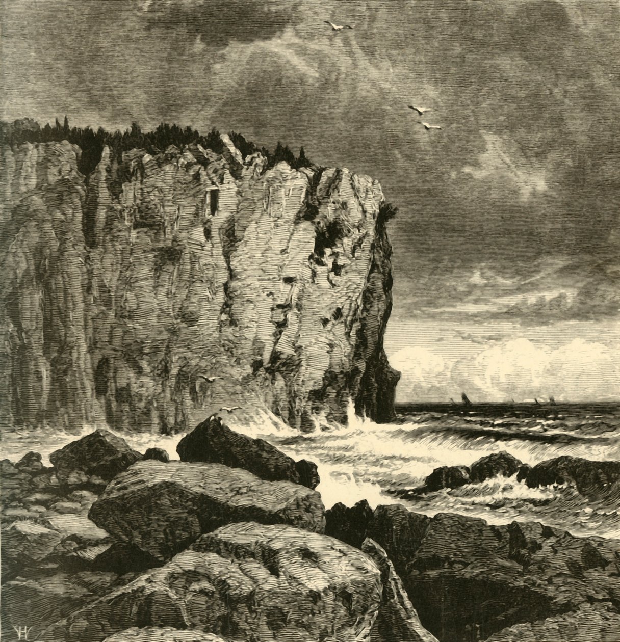 Falaise près de Beaver Bay, 1872 - William Hart