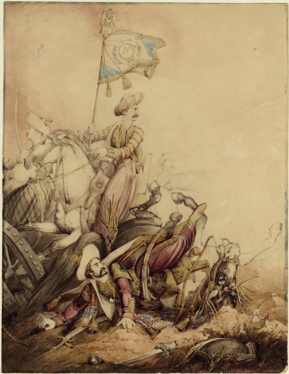 Porte-étendard mamelouk au combat, 1818 - William Heath