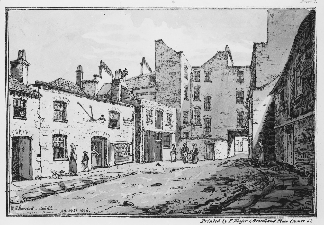 Vue de Cato Street, 1820 - William Henry Harriott