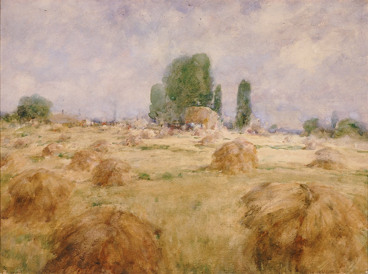 Champ de Blé en Gerbes - William Henry Holmes