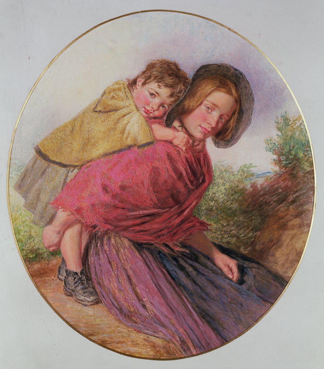 Mère et enfant - William Henry Hunt