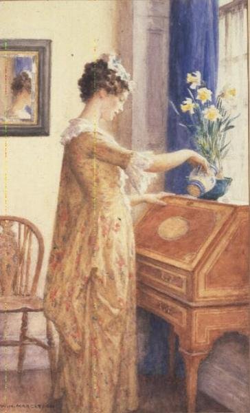 Arroser les jonquilles - William Henry Margetson