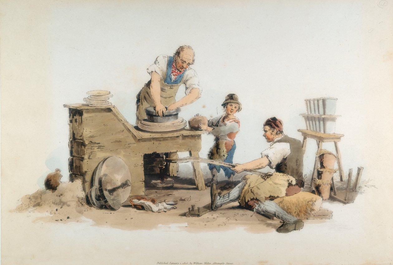 Fabrication de pots de fleurs, 1808 - William Henry Pyne