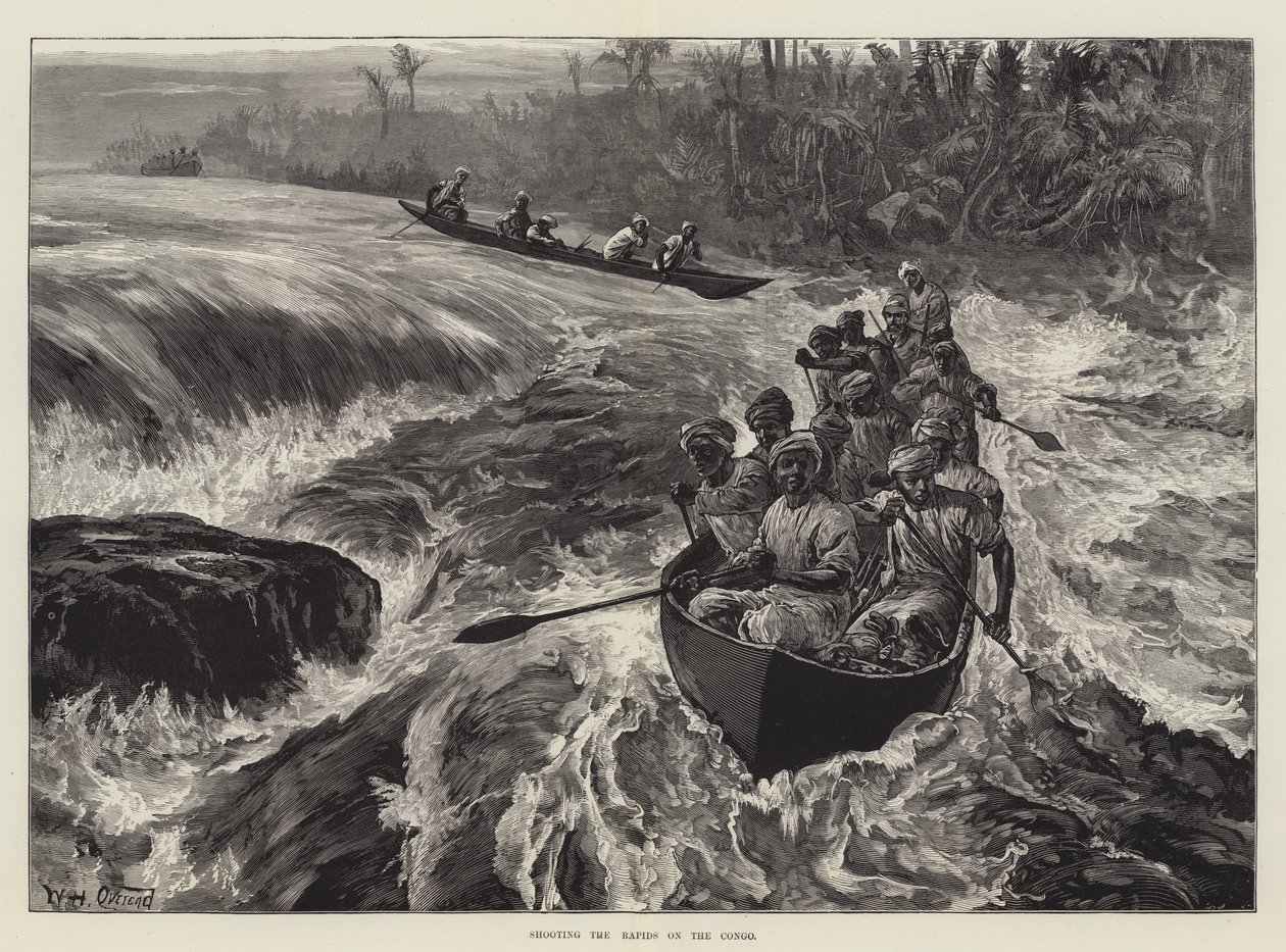 Descente des rapides sur le Congo - William Heysham Overend