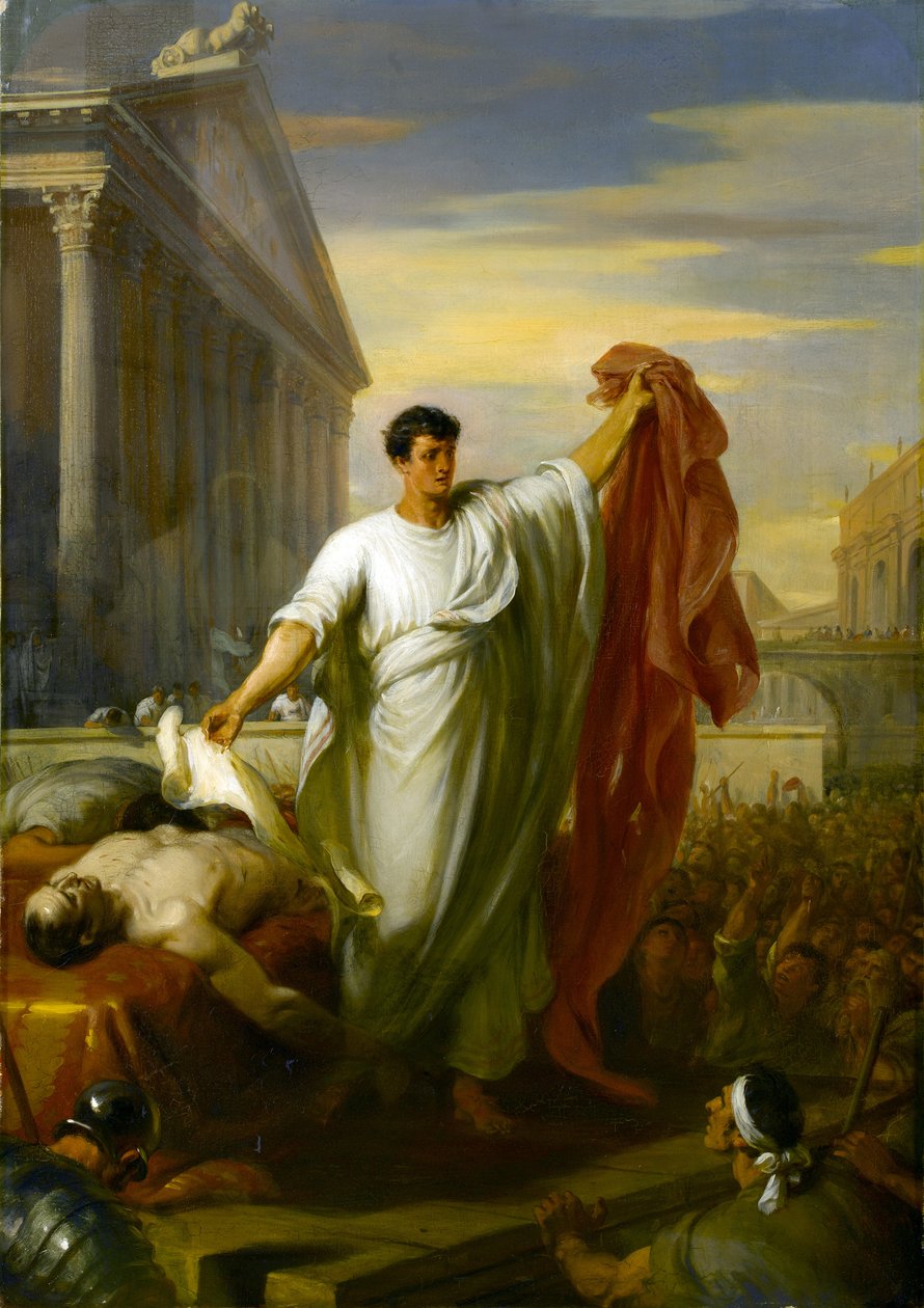Marc Antoine lisant le testament de César - William Hilton